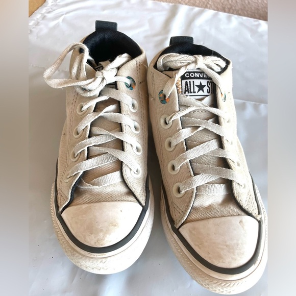 Converse Chuck Taylor All Star Natural Ivory Malden Street Shoes Youth Size 12 - Picture 6 of 8